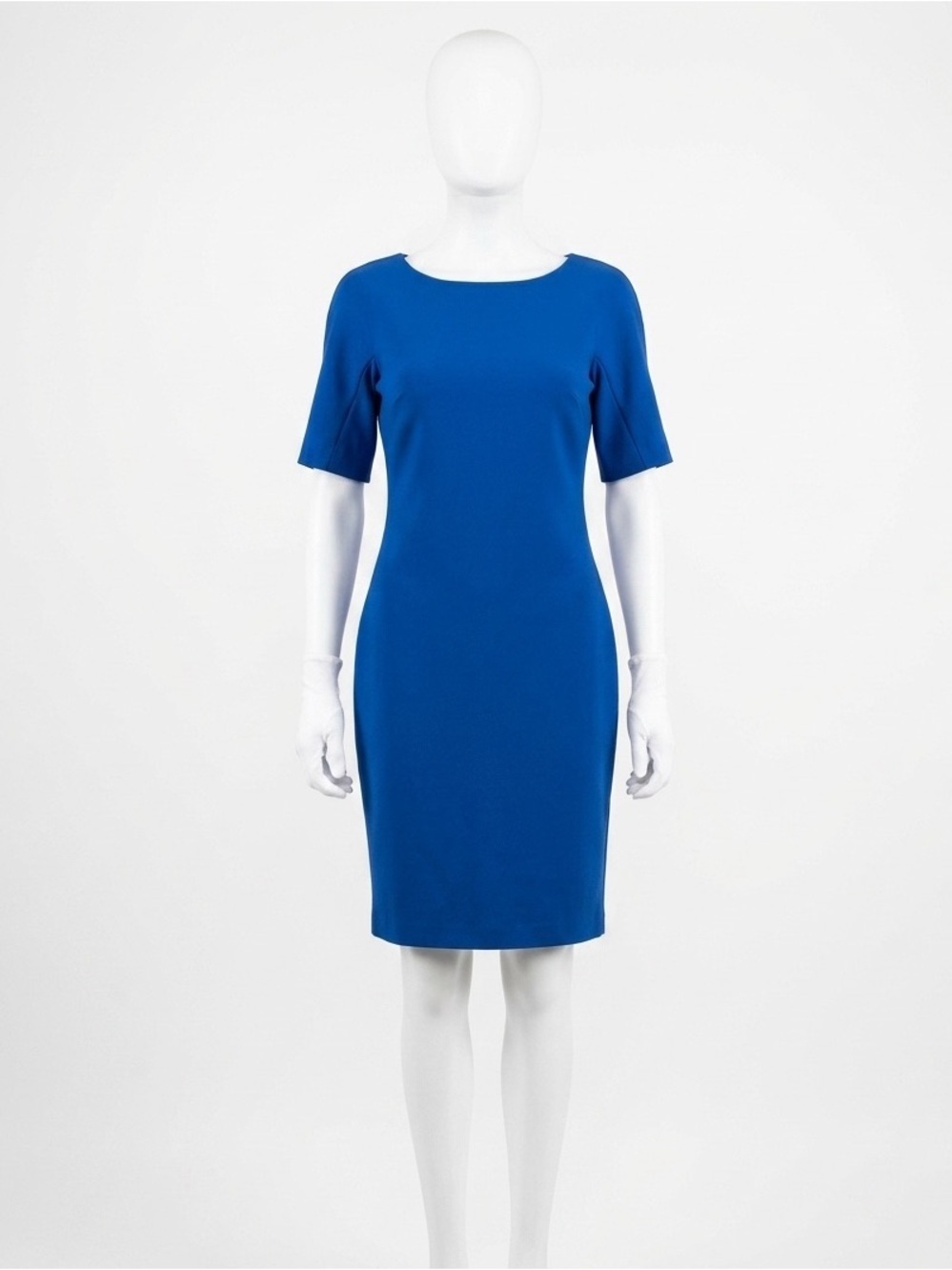NWT Ann Taylor Royal Cobalt Blue Sheath Chic Midi Dress Size 10